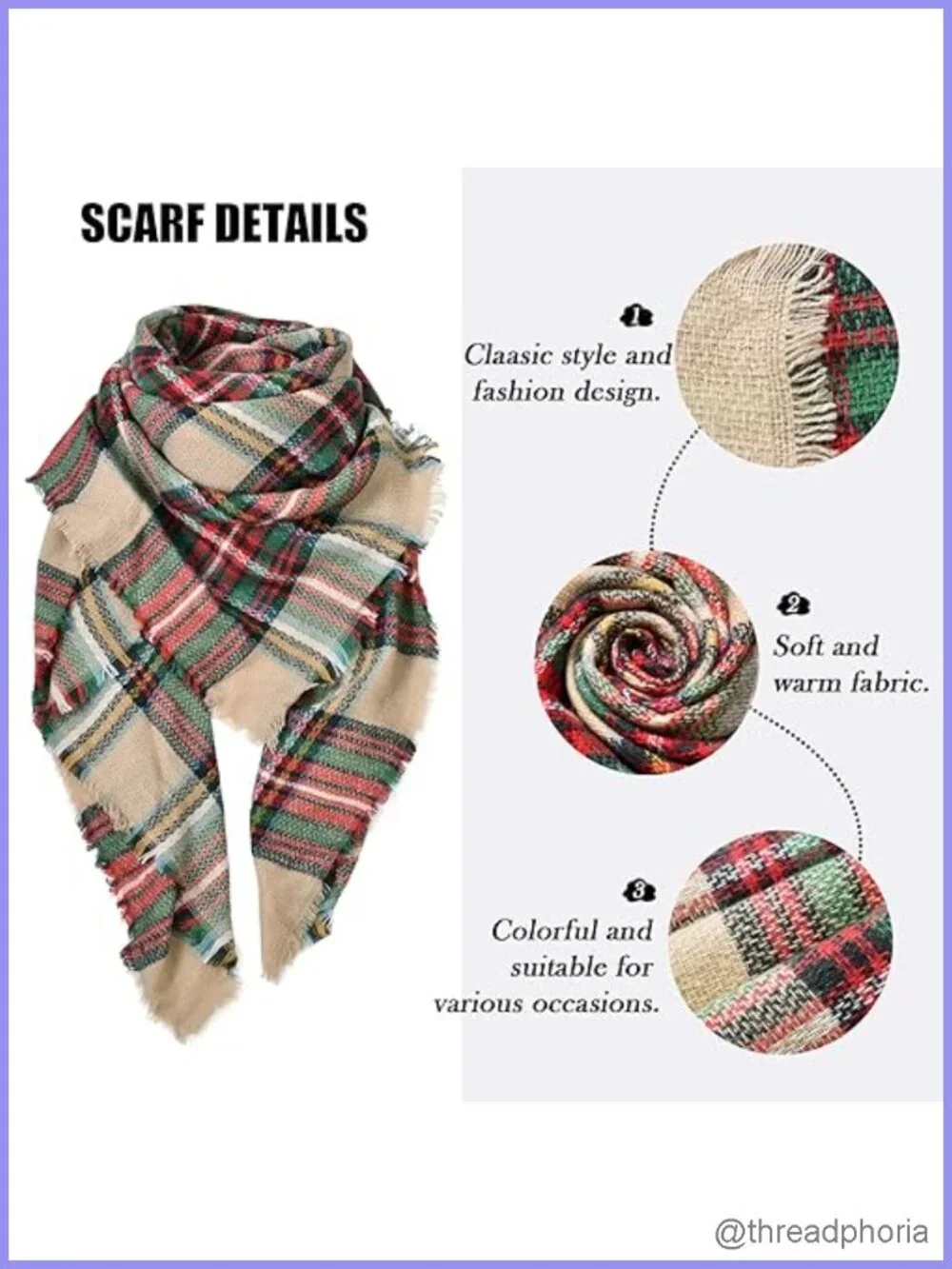 N/A oversized plaid